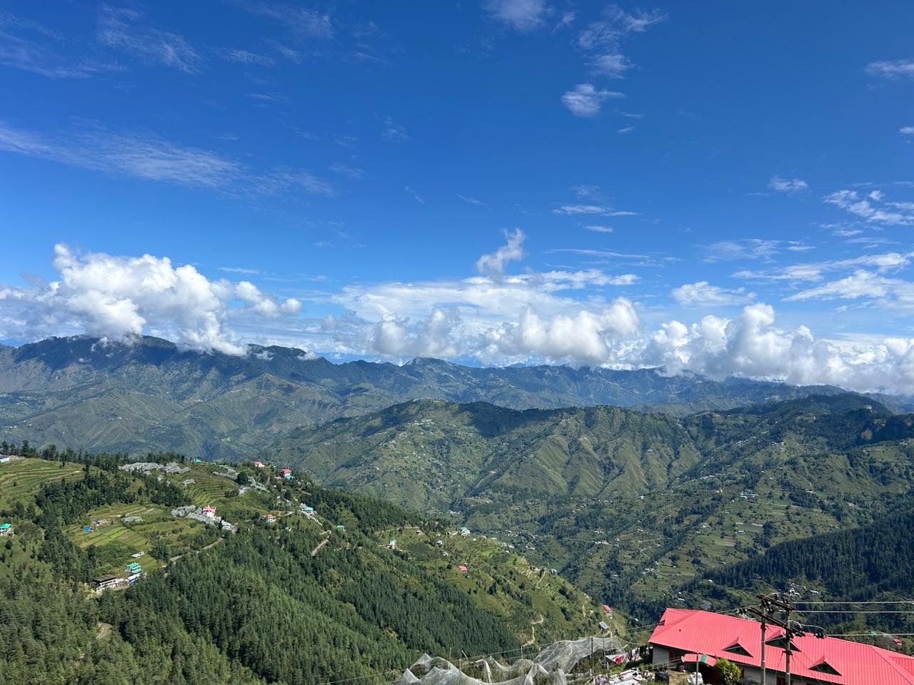Panorama of the Sutlej valley from the homestay